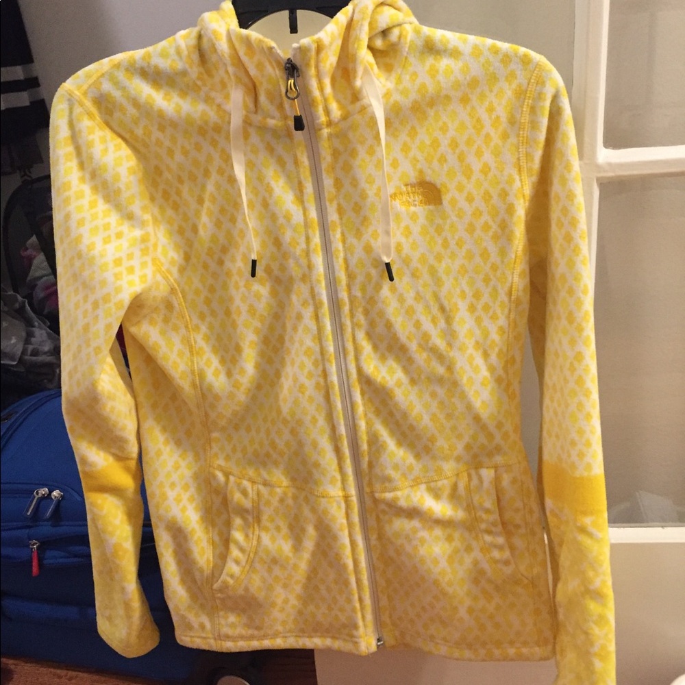 Yellow North Face Fleece Jacket size small